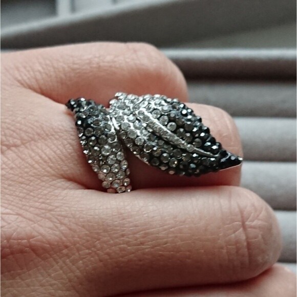 Macy's Cubic Zirconia black and silver ring - Picture 8 of 8